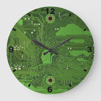 CARTE MÈRE VERT Grande horloge ronde