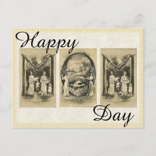 Carte mère vintage avec Antique Alphabet Card