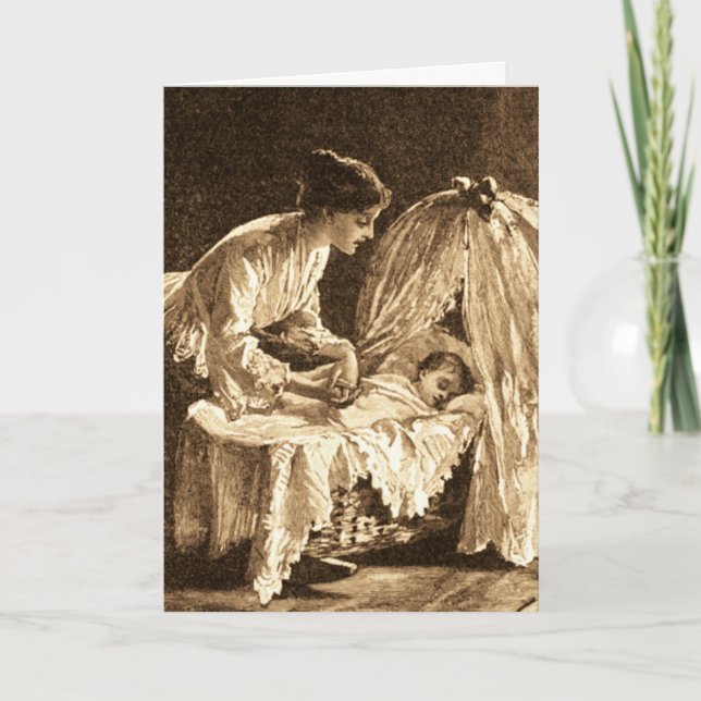 Carte Mère vintage et bébé (Devant)