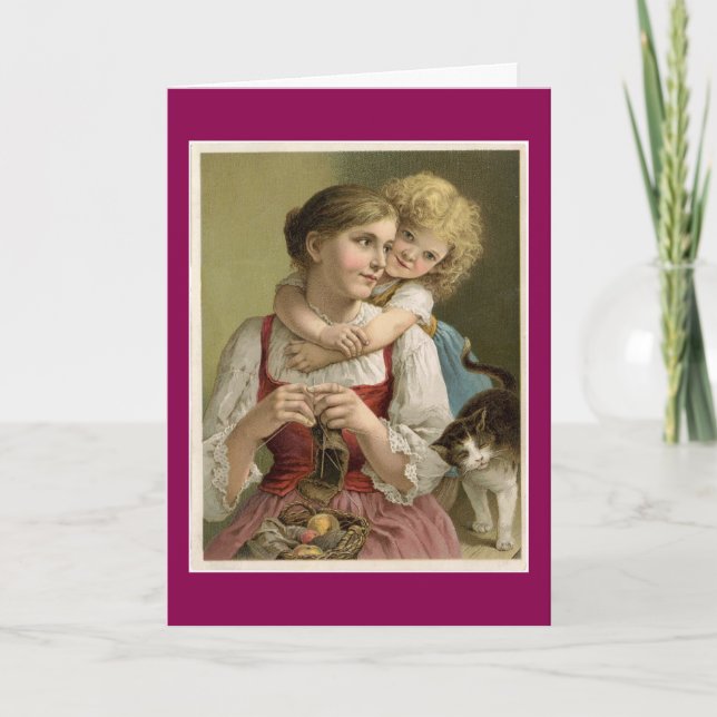 Carte Mère vintage Et Enfant (Devant)