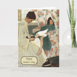 Carte Mère vintage et enfant par Jessie Willcox Smith