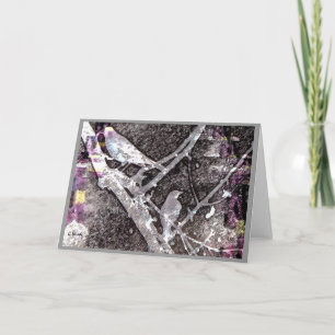 Carte Merles de ressort de Carte-Tôt de salutation dans