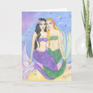 Carte Mermaid Meilleurs amis