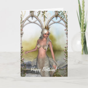 Carte Mermaid Princess Of Atlantis Birthday Card