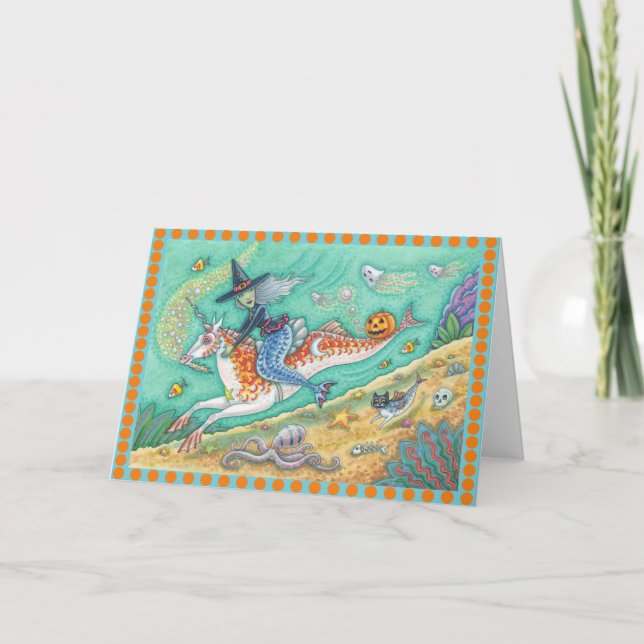 CARTE MERMAID WITCH, IMAGINAIRE MERHORSE GREETING CARD B (Devant)