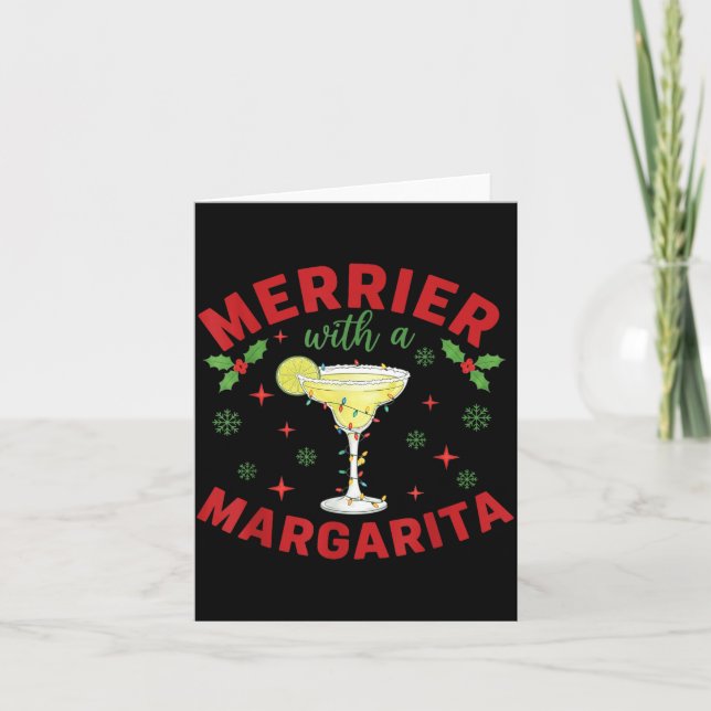 Carte Merrier With A Margarita Christmas  (Devant)
