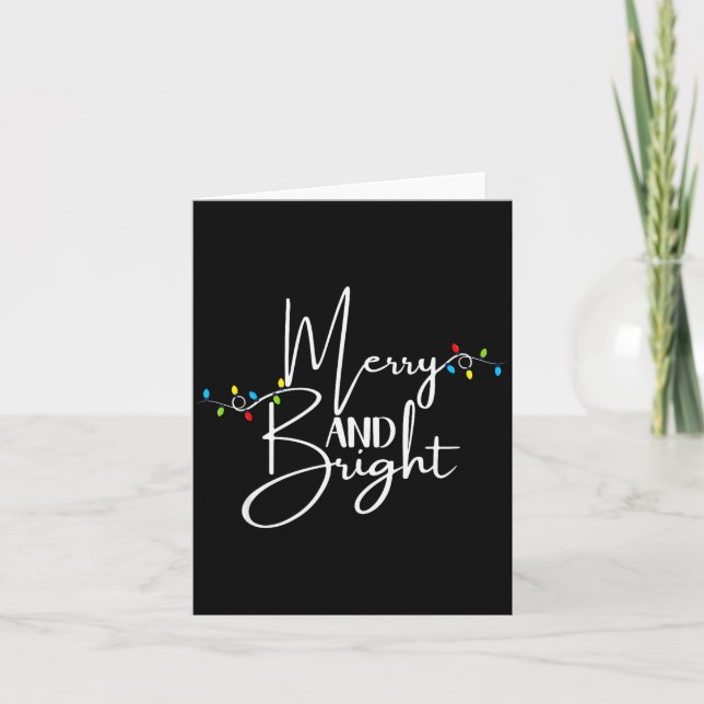 Carte Merry And Bright Christmas Lights Family Pajama Xm (Devant)