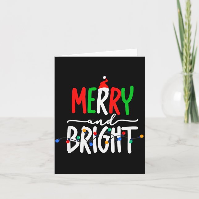Carte Merry And Bright Christmas Lights Family Pajama Xm (Devant)