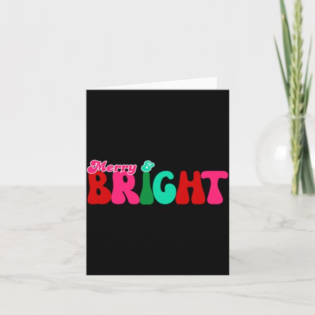 Carte Merry And Bright Maximalist Peach Christmas Toddle (Devant)