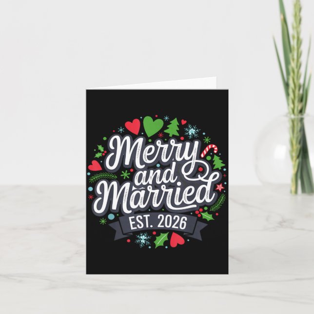 Carte Merry And Married 2026 - Matching Couple Christmas (Devant)