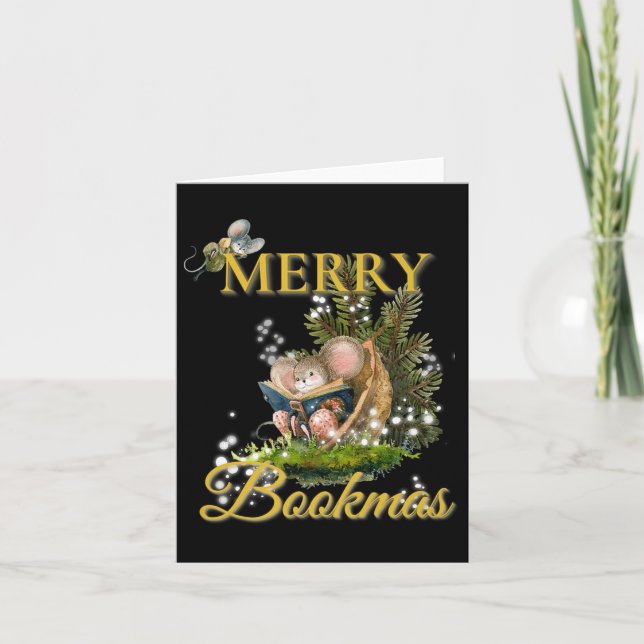 Carte Merry Bookmas' Victorian Christmas Mice Bibliophil (Devant)