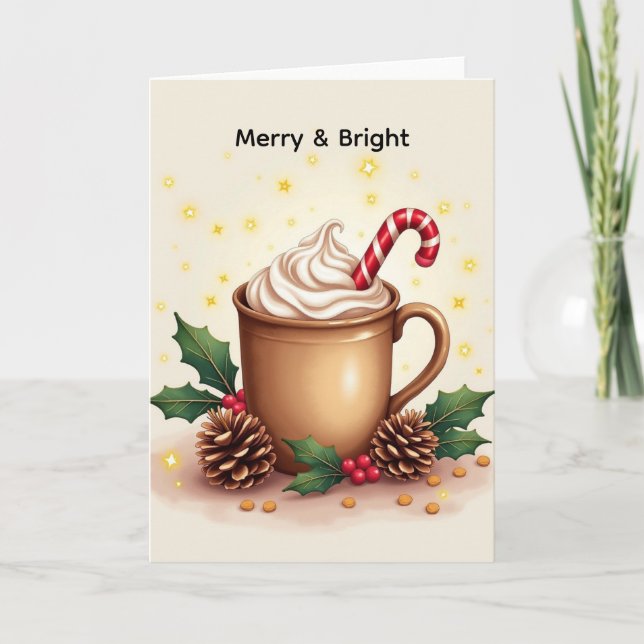 Carte Merry & Bright Christmas Coffee (Devant)