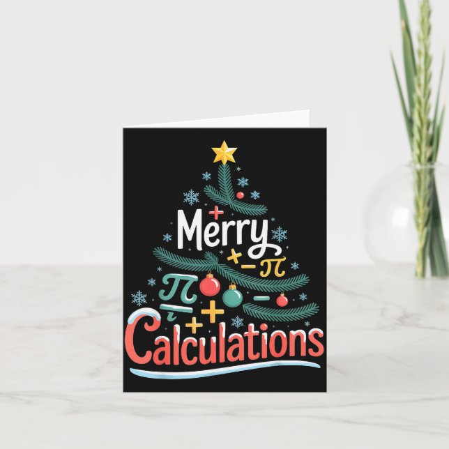 Carte Merry Calculations Funny Math Teacher Christmas  (Devant)