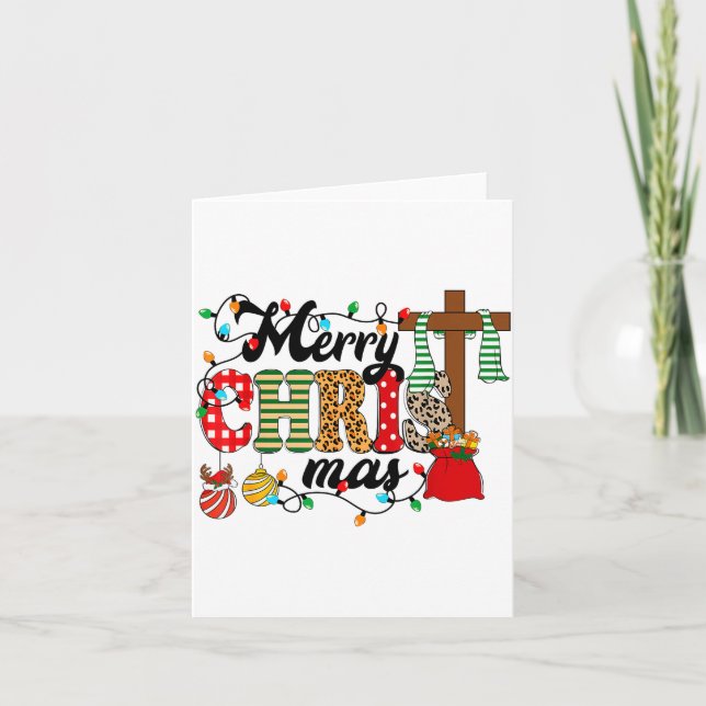 Carte Merry Christ Mas Christian Christmas Jesus Christm (Devant)