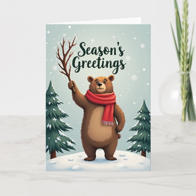 Carte Merry Christmas Bear (Devant)