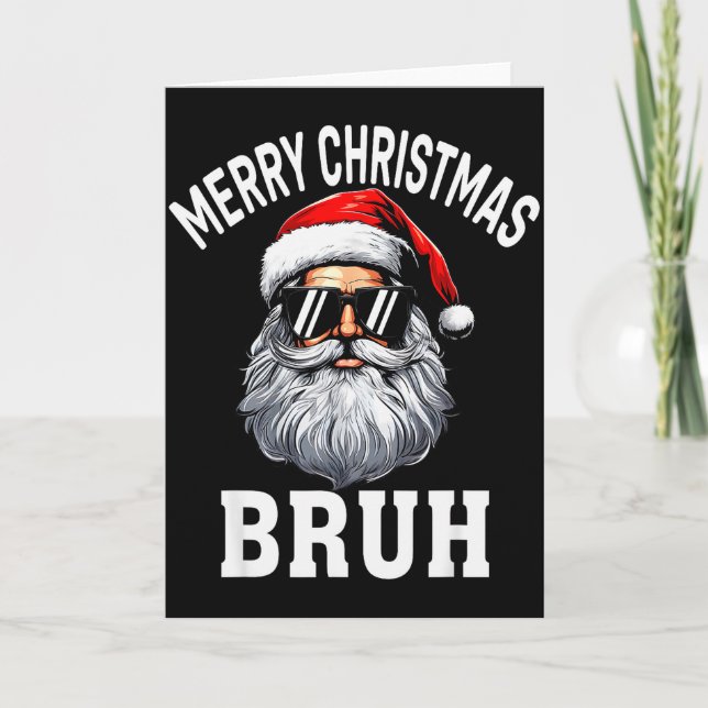 Carte Merry Christmas Bruh Meme Funny Saying For Brother (Devant)