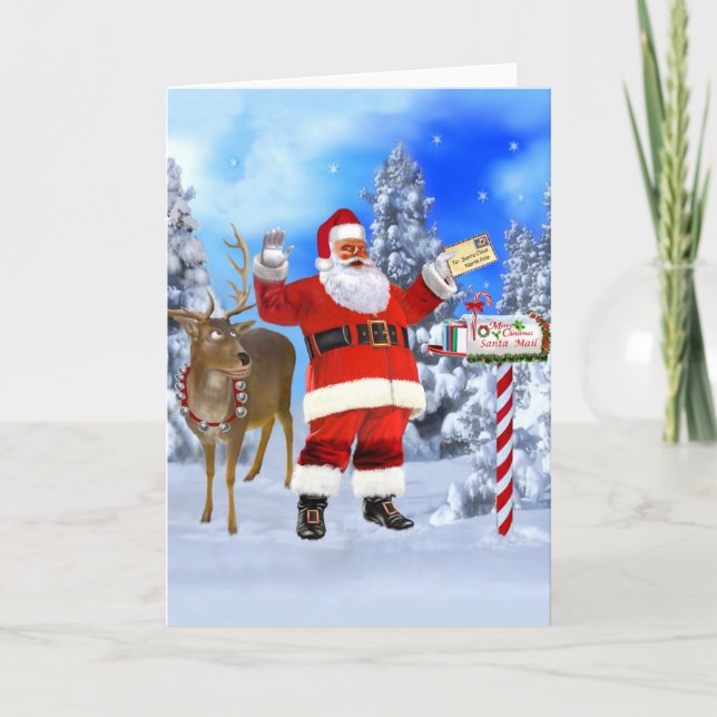 CARTE MERRY CHRISTMAS DE PÈRE NOËL (Devant)