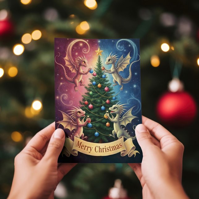 Carte Merry Christmas from the Ornament Dragons (Créateur téléchargé)