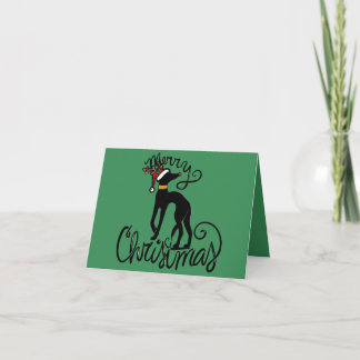 Carte Merry Christmas Greyhound