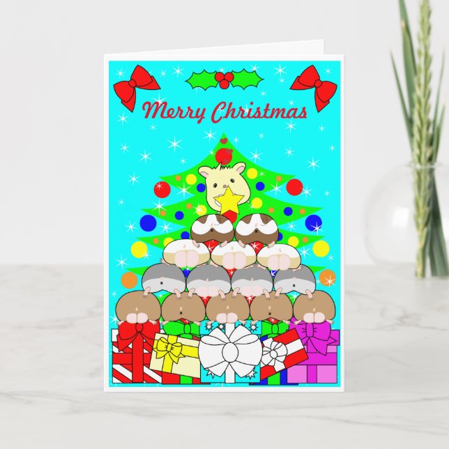 Carte Merry Christmas Hamster-Butt (Devant)