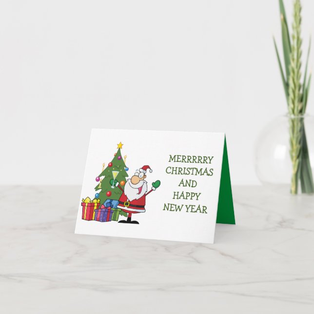 CARTE MERRY CHRISTMAS/HAPPY NEW YEAR (Devant)