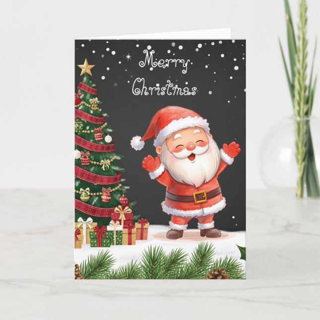 Carte Merry Christmas heartfelt wishes & whimsical   (Devant)