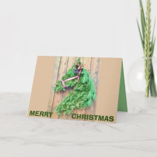 CARTE MERRY CHRISTMAS HORSE WREATT CARD