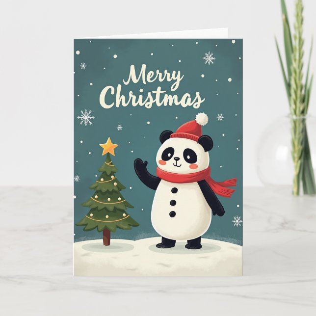 Carte Merry Christmas Panda Card (Devant)