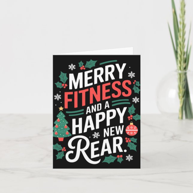 Carte Merry Fitness And A Happy New Rear Fitmas Christma (Devant)