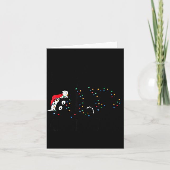 Carte Merry Kissmy Angry Cat Christmas Funny Sarcastic H (Devant)