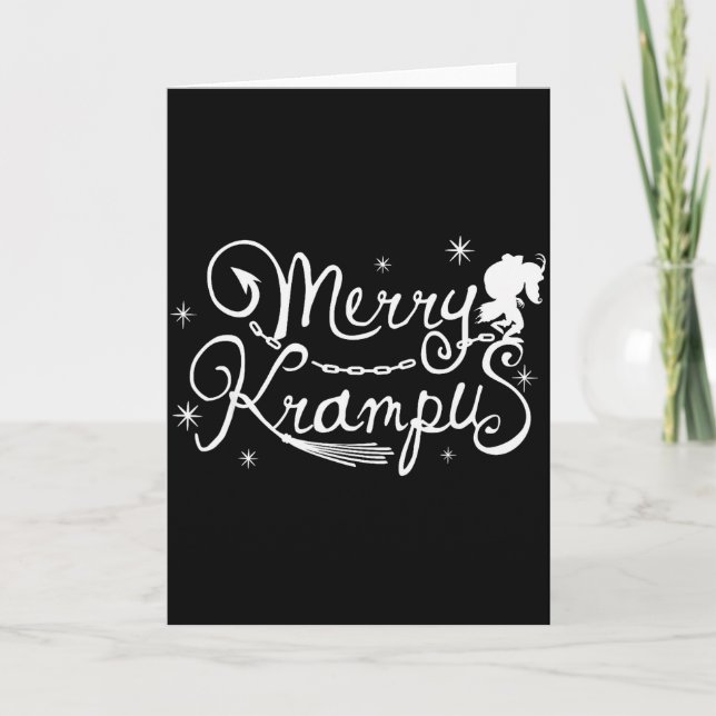 Carte Merry Krampus German Folklore Christmas For Krampu (Devant)