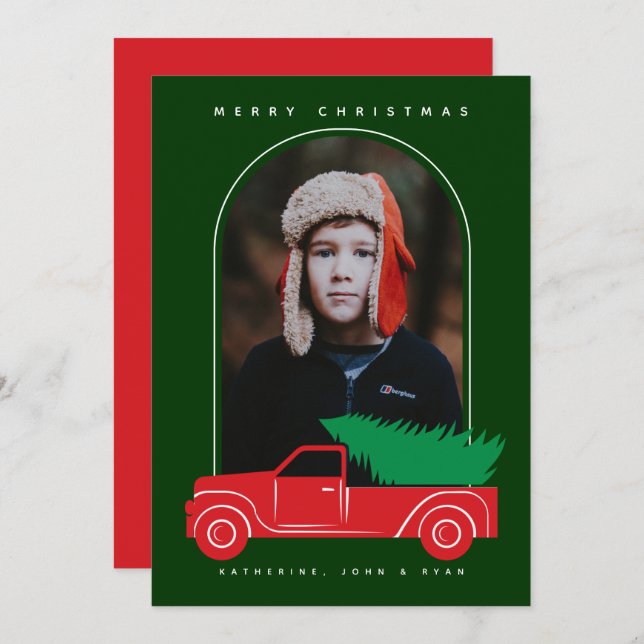 Carte MERRY NOËL Ajouter Votre Photo (Devant / Derrière)