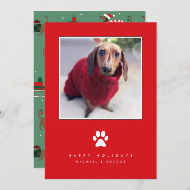 Carte MERRY NOËL Ajouter Votre Photo (Devant / Derrière)