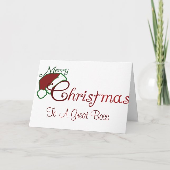CARTE MERRY NOËL & VOUS ÊTES APPRÉCIÉ ***BOSS*** (Devant)
