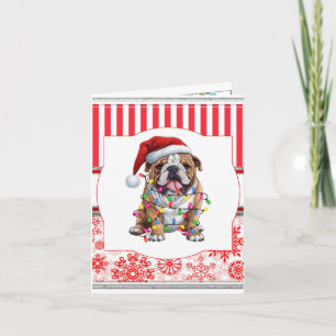 Carte Merry Woofmas Bulldog Salutation