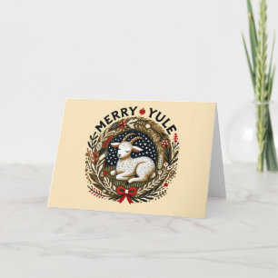 Carte Merry Yule Chèvre