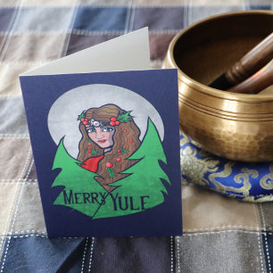 Carte Merry Yule Goddess Art Pagan et Wiccan Yule