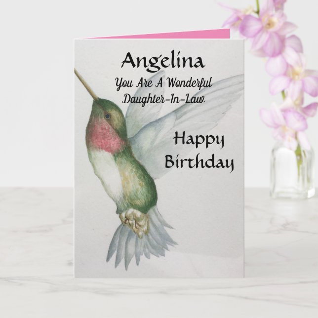 Carte Merveilleuse Belle-Fille Anniversaire Sweet Bird (Orchidée)