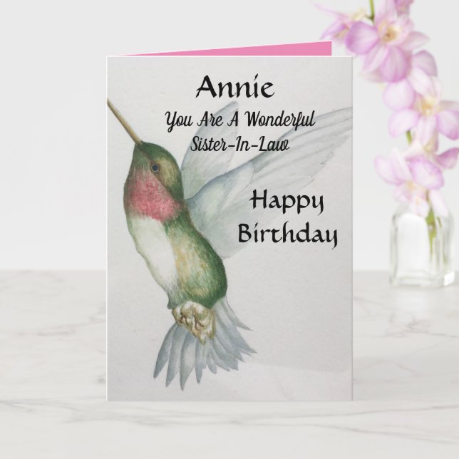 Carte Merveilleuse belle-soeur-en-droit Anniversaire Swe (Orchidée)