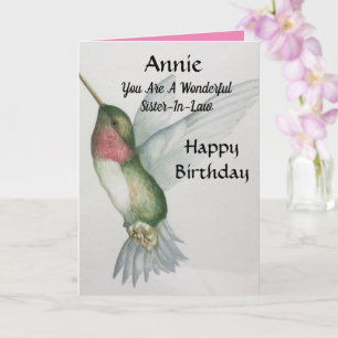 Carte Merveilleuse belle-soeur-en-droit Anniversaire Swe