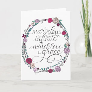 Carte Merveilleuse, Infinie, Grace sans tache   Hymn Lyr