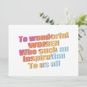 Carte merveilleuse inspiration des femmes