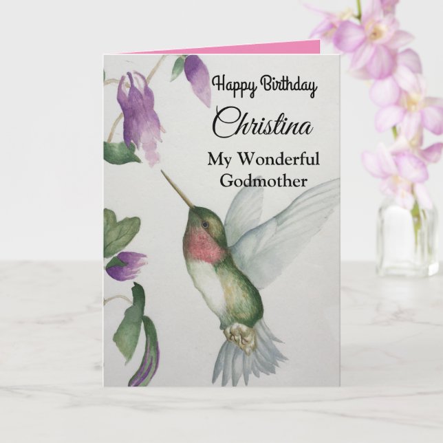 Carte Merveilleuse Mère-Godmère Joyeux Colibri (Orchidée)