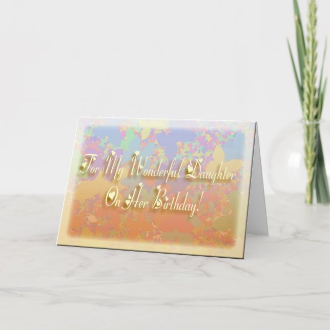 Carte Merveilleux anniversaire de fille ! (Devant)