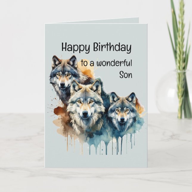 Carte Merveilleux anniversaire du Fils - Citation de lou (Devant)