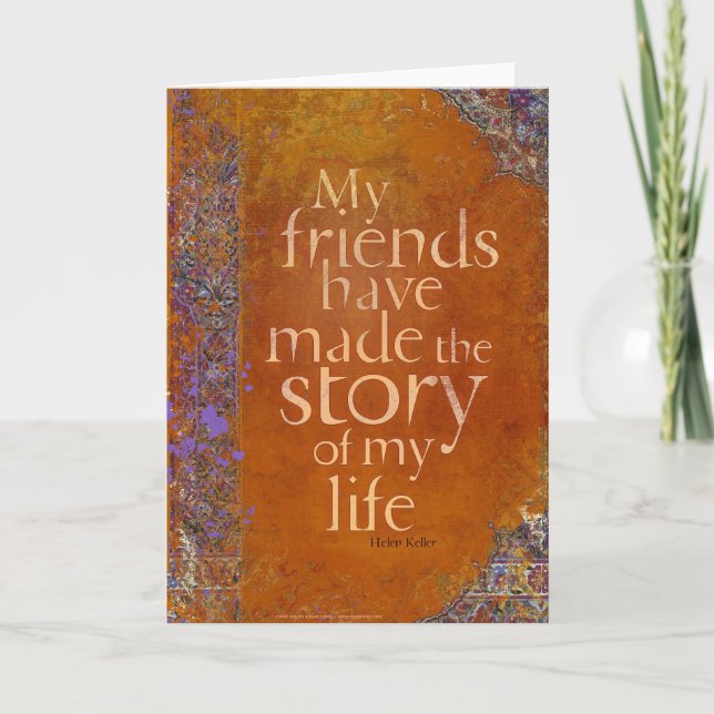 Carte Mes amis ont fait l'histoire de ma vie (Devant)