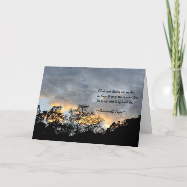Carte Mes citations Sunset Sky/ Tagore (Devant)