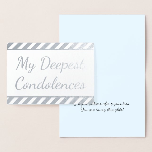 Carte "Mes condoléances les plus profondes" de bas (Affichage)