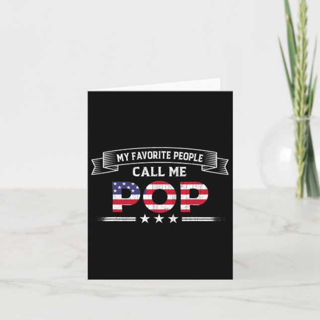 Carte Mes Gens Favoris M'Appelent Pop Fête des pères Usa (Devant)