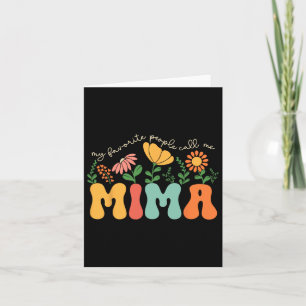 Carte Mes Gens Préférés M'Appelent Journée Mima Mothers